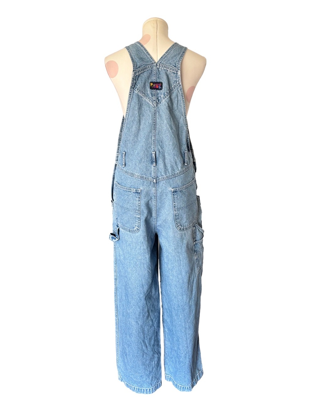 90s / Y2K Disney Vintage Overalls Winnie the Pooh Embroidered Carpenter Bib - L - Picture 4 of 9